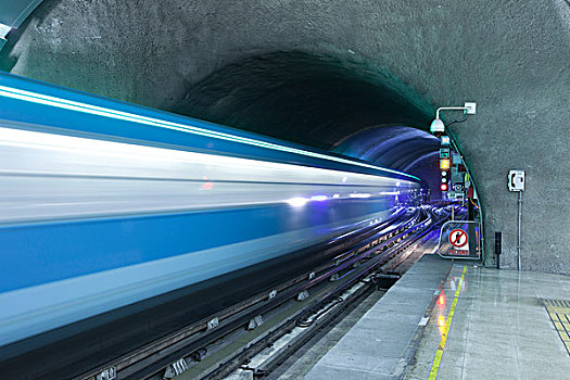 地铁,出现,隧道,圣地亚哥,智利