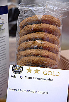 两个,黄金,星,胜者,茎,姜,饼干,特色食品,好,食物,2008年,奥林匹亚