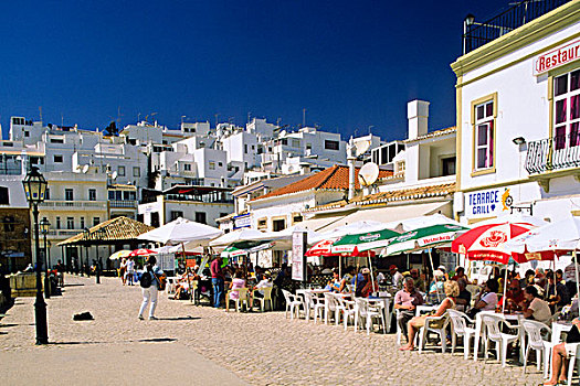 街道餐厅,阿尔布斐拉,阿尔加维,葡萄牙,欧洲