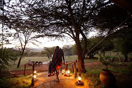 肯尼亚,马赛马拉国家公园,20年代,露营,马萨伊