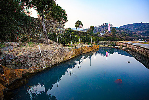 村口,水池