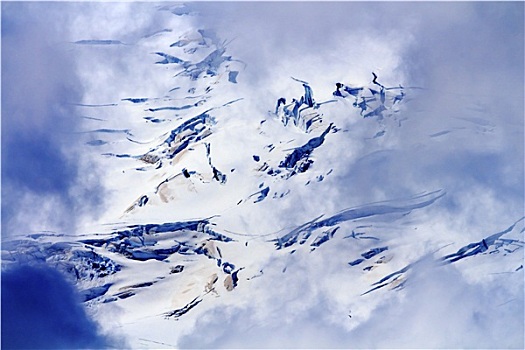 贝克山,冰河,特写,云,抽象,艺术家,华盛顿