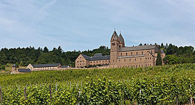 修道院,本笃会修道院,埃宾根,靠近,林堡,主教管区,黑森州,德国,欧洲