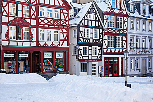 雪,正面,建筑,德国