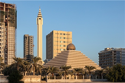 金字塔,清真寺,科威特城,中东