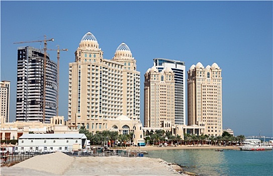 水岸,建筑,多哈,卡塔尔,中东