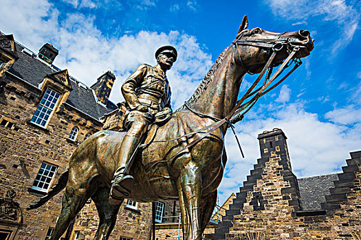雕塑,伯爵,爱丁堡城堡,爱丁堡,苏格兰,英国