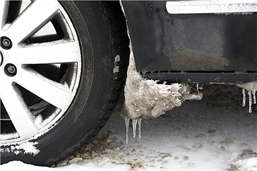 冰冻,冰,汽车,轮胎