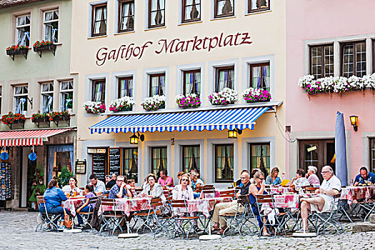 德国,巴伐利亚,浪漫大道,餐馆