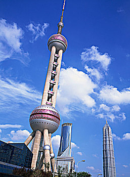 东方明珠电视塔,电视塔,摩天大楼,浦东,上海,中国