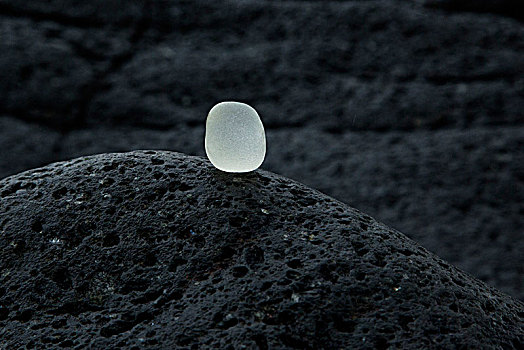 冰岛,火山岩,海岸,海洋,玻璃,块,白色,黑色背景