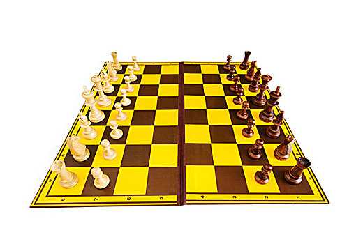 下棋,隔绝,白色背景