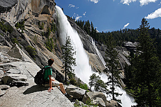 内华达,瀑布,优胜美地国家公园,加利福尼亚,美国