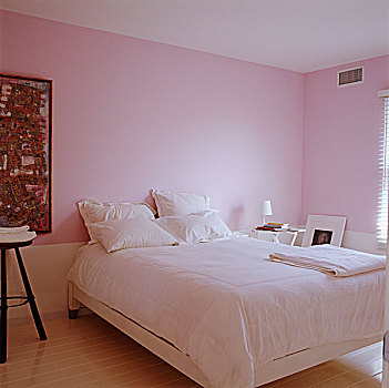 卧室,平静,粉色,墙壁