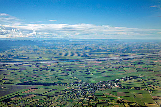 坎特伯雷,南岛,新西兰,俯视