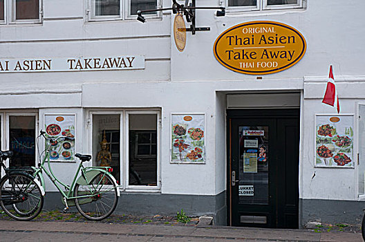 丹麦,哥本哈根,新港,泰国食品,餐馆