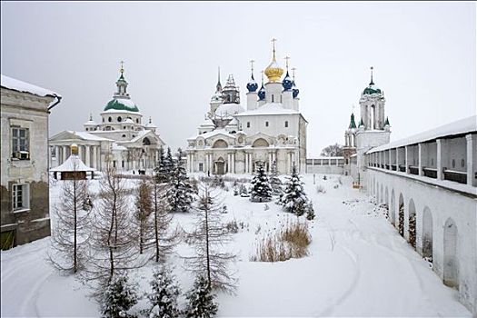 罗斯托夫,寺院,我们,迟,14世纪,金环,俄罗斯