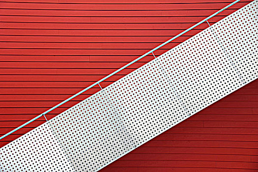 红墙,楼梯