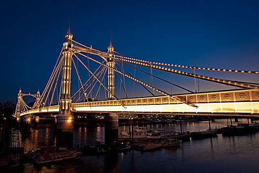 英国,英格兰,桥,夜晚,伦敦