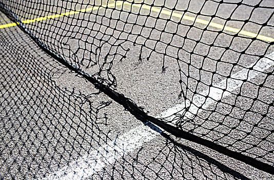 损坏,球网,网球场