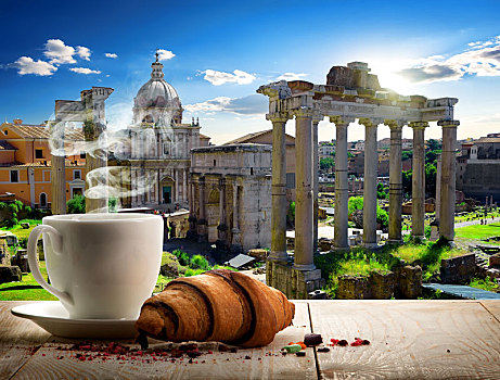 咖啡时间,古罗马广场