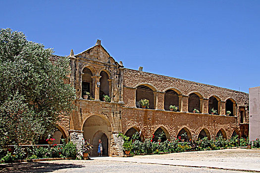 寺院,国家纪念建筑,克里特岛,希腊,欧洲