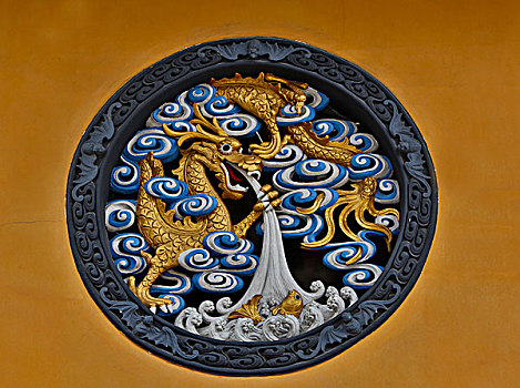 圆形,墙壁,艺术,玉佛寺,上海,中国