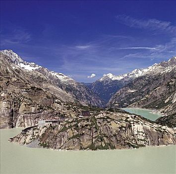 水库,高山湖,瑞士,欧洲