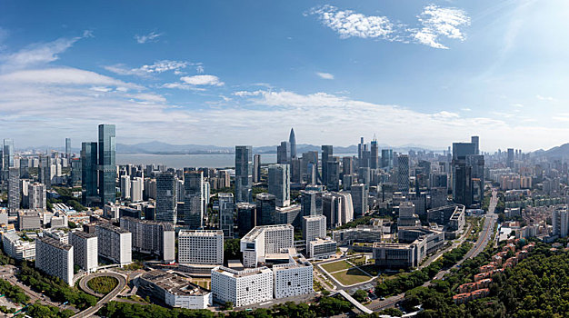 深圳南山粤海街道全景航拍