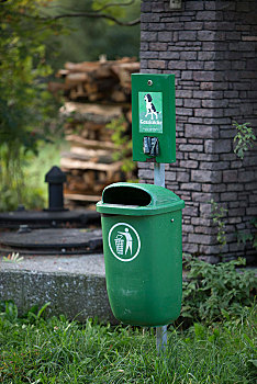 垃圾箱,有机,狗,垃圾,包,自然公园,卡林西亚,奥地利,欧洲