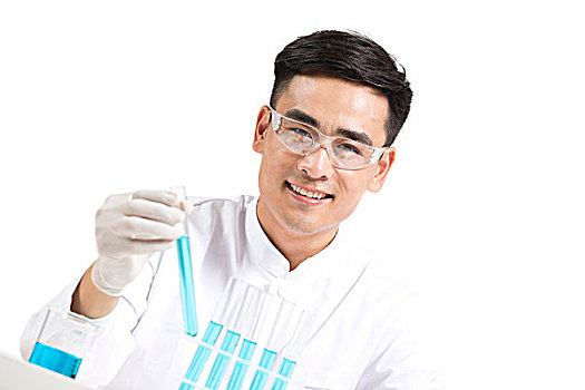 科學家在實驗室做科學實驗