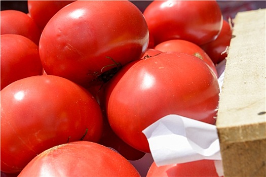 红色,西红柿,木质,板条箱