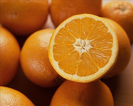 一半,橙子,橘子