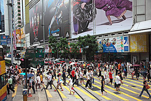 忙碌,铜锣湾,香港