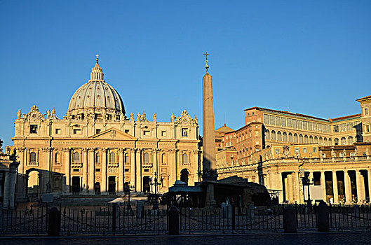 大教堂,圣彼得广场,梵蒂冈城,罗马,意大利