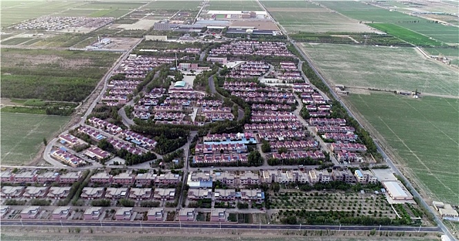 新疆哈密,兵团城镇化,别墅区如一,芭蕉扇