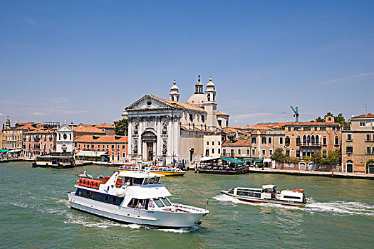 风景,教堂,玛丽亚,罗萨里奥,水道,诸德卡,靠近,威尼斯,意大利,欧洲