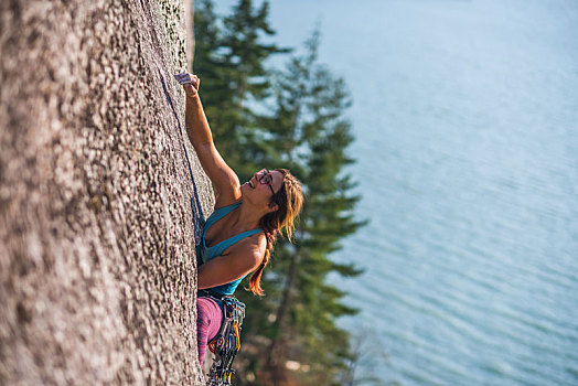 女人,攀岩,加拿大