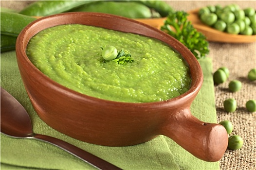 翠绿,豌豆汤