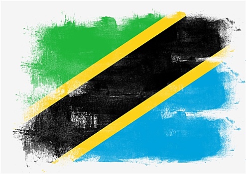 旗帜,坦桑尼亚,涂绘,画刷