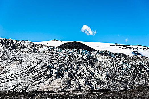 冰层,雪冠,火山,链子,北方,边缘,瓦特纳冰川,冰河,高地,冰岛,欧洲