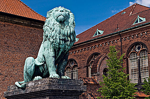 狮子,哥本哈根,丹麦,斯堪的纳维亚,欧洲