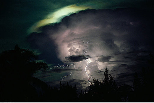 闪电,大开曼岛,英属西印度群岛