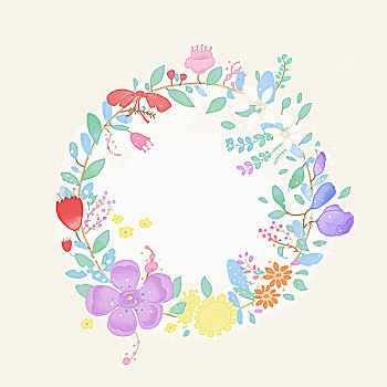 模版,留白,花飾