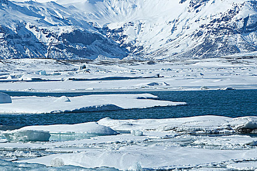 冰河,泻湖,杰古沙龙湖,冰岛