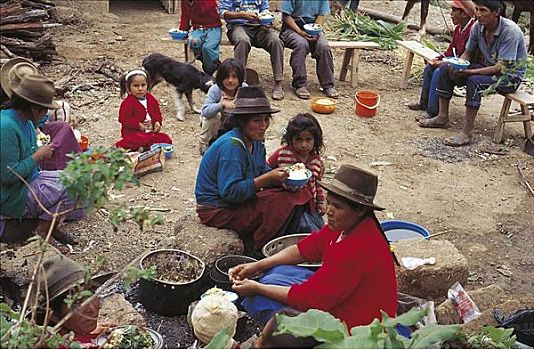 南美,印第安人,食物,市场,秘鲁