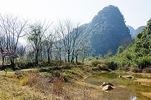 桂林喀斯特山景风光