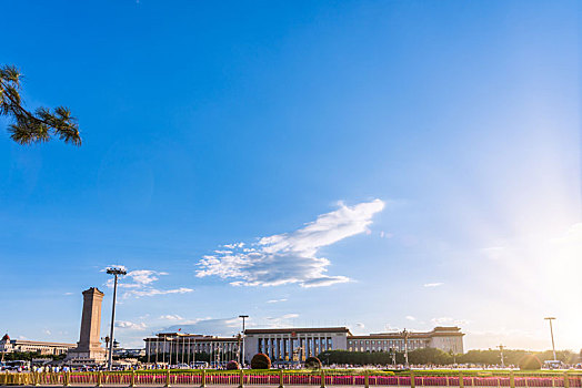 北京人民大会堂建筑远景