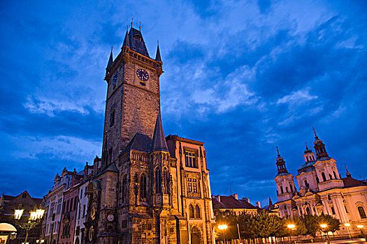 老市政厅,天文钟,历史,中心,世界自然文化遗产,首都,捷克共和国,东欧