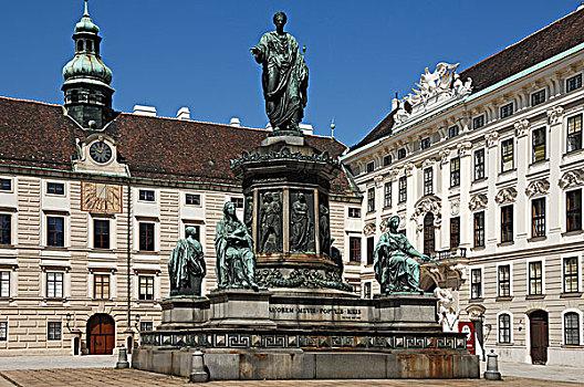 纪念,皇帝,霍夫堡皇宫,维也纳,奥地利,欧洲
